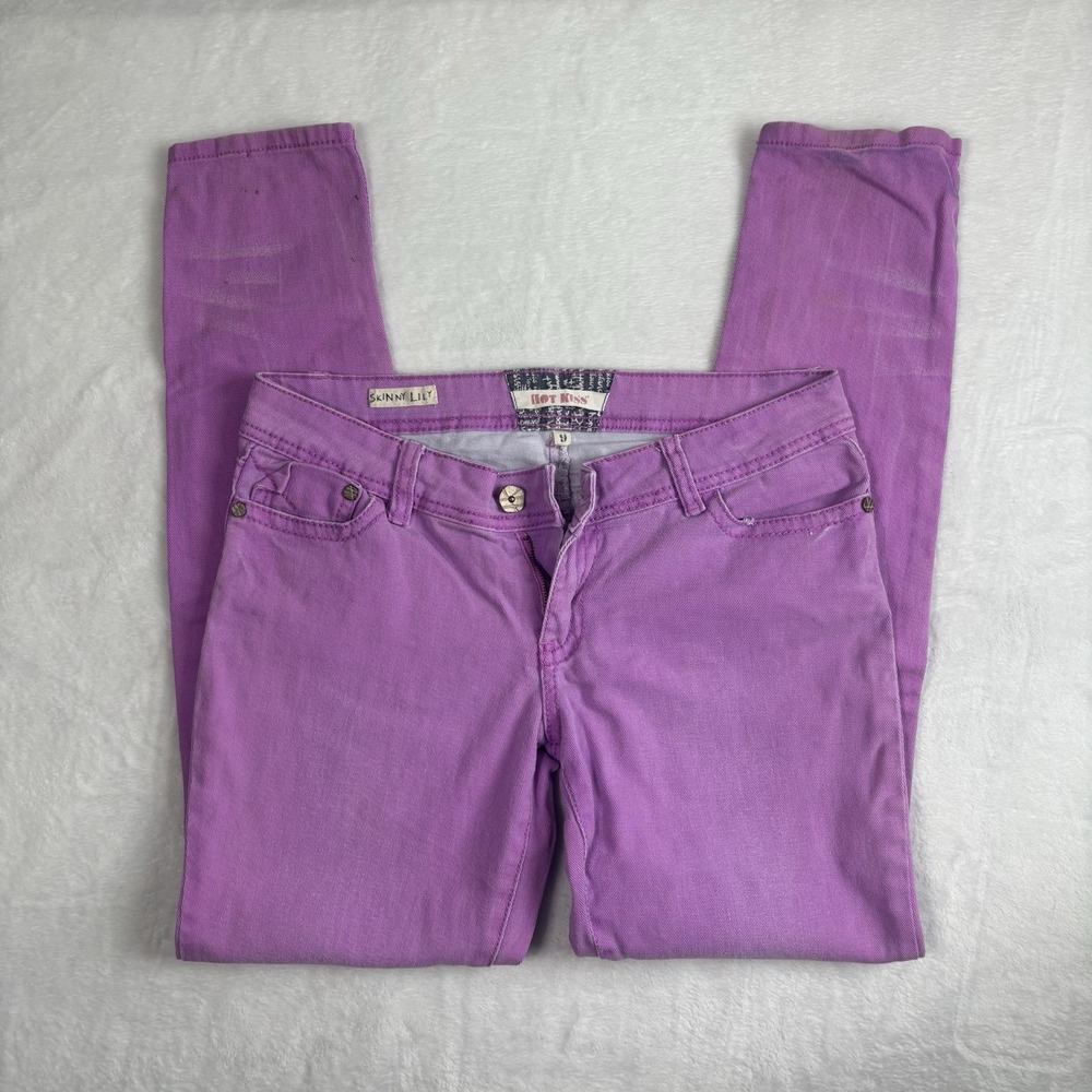 Y2K Hot Kiss Skinny‎ Lily Purple Straight Legs Jeans Pants Women's 9 32" Waist